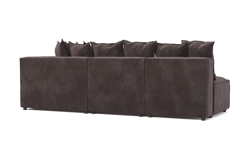 Cubo 5-sits L-formad Djup Modulhörnsoffa i Sammet - Mörkgrå - Möbler - Soffa - Hörnsoffa