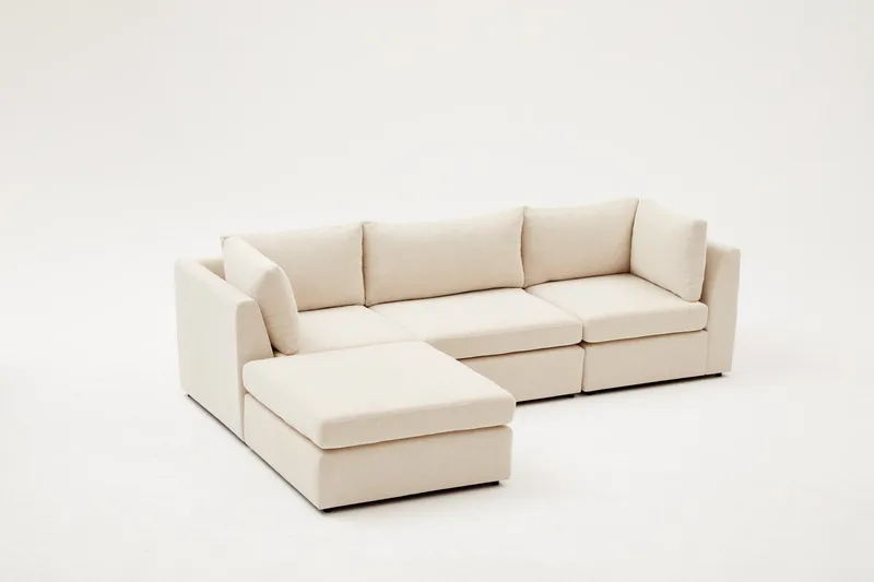 Deliones Hörnsoffa 3-sits - Beige - Möbler - Soffa - Divansoffor & schäslongsoffa - 4 sits soffa med divan