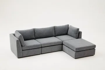 Deliones Hörnsoffa 3-sits - Ljusbrun - Möbler - Soffa - Divansoffor & schäslongsoffa - 4 sits soffa med divan