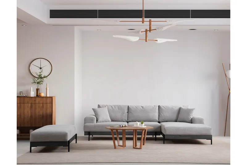 Eti Hörnsoffa 3-sits - Grå - Möbler - Soffa - Divansoffor & schäslongsoffa - 4 sits soffa med divan