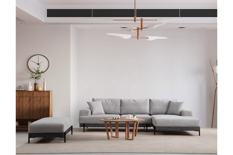 Eti Hörnsoffa 3-sits - Grå - Möbler - Soffa - Divansoffor & schäslongsoffa - 4 sits soffa med divan