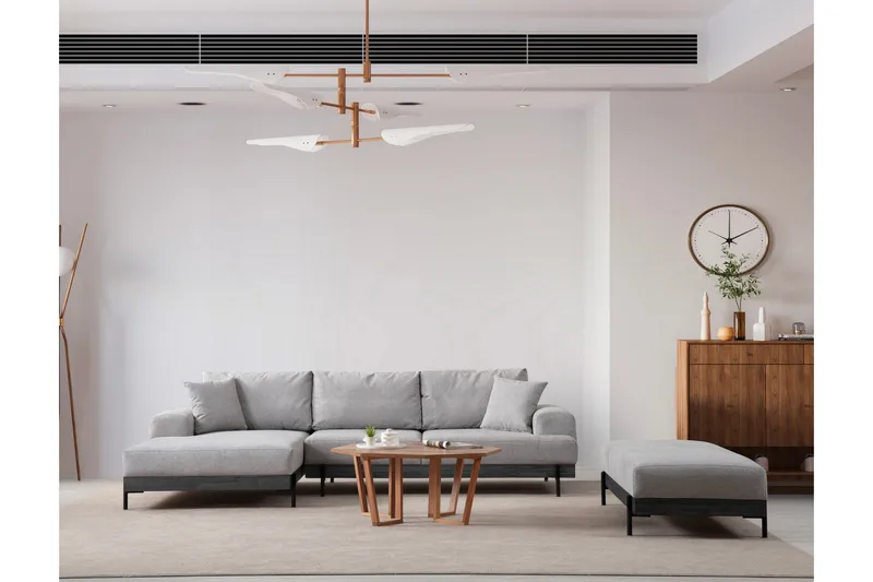 Eti Hörnsoffa 3-sits - Grå - Möbler - Soffa - Divansoffor & schäslongsoffa - 4 sits soffa med divan