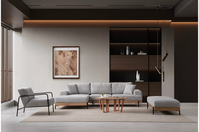 Eti Hörnsoffa 3-sits - Grå - Möbler - Soffa - Hörnsoffa