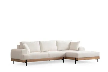 Eti Hörnsoffa 3-sits - Vit - Möbler - Soffa - Divansoffor & schäslongsoffa - 4 sits soffa med divan
