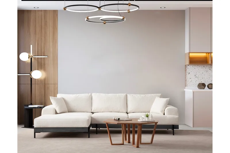 Eti Hörnsoffa 3-sits - Vit - Möbler - Soffa - Divansoffor & schäslongsoffa - 4 sits soffa med divan