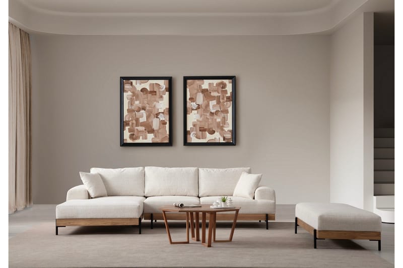 Eti Hörnsoffa 3-sits - Vit - Möbler - Soffa - Divansoffor & schäslongsoffa - 4 sits soffa med divan