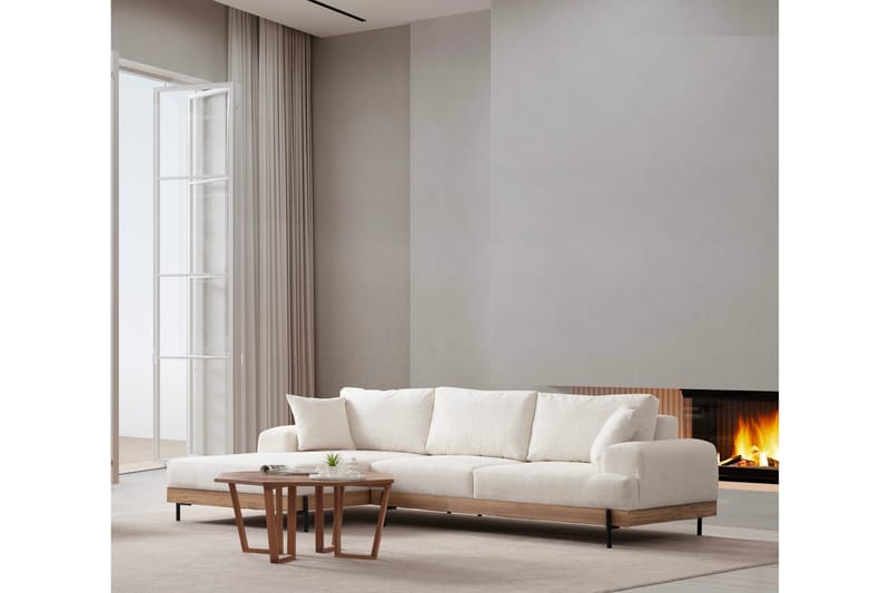 Eti Hörnsoffa 3-sits - Vit - Möbler - Soffa - Divansoffor & schäslongsoffa - 4 sits soffa med divan