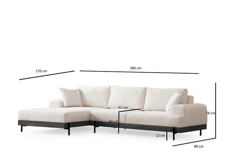 Eti Hörnsoffa 3-sits - Vit - Möbler - Soffa - Hörnsoffa
