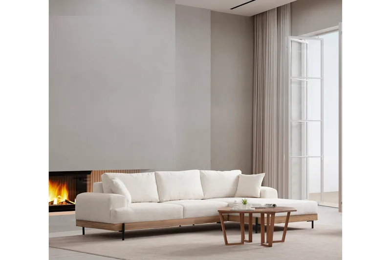 Eti Hörnsoffa 3-sits - Vit - Möbler - Soffa - Divansoffor & schäslongsoffa - 4 sits soffa med divan