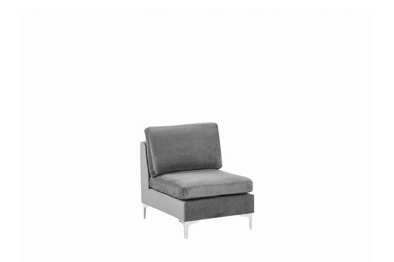 Evja 4-sits Hörnsoffa Höger - Sammet/Grå - Möbler - Soffa - Hörnsoffa
