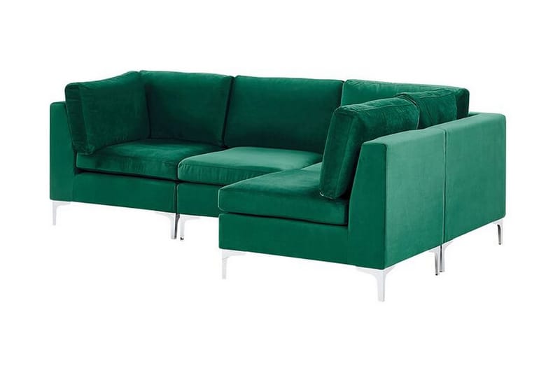 Evja 4-sits Hörnsoffa Vänster - Sammet/Grön - Möbler - Soffa - Hörnsoffa