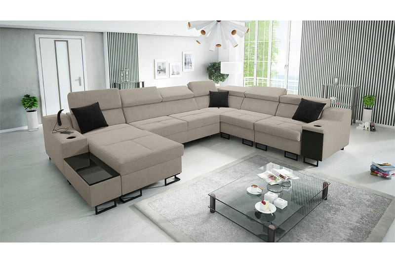 Galbally 5-sits Hörnsoffa beige - Möbler - Soffa - Hörnsoffa