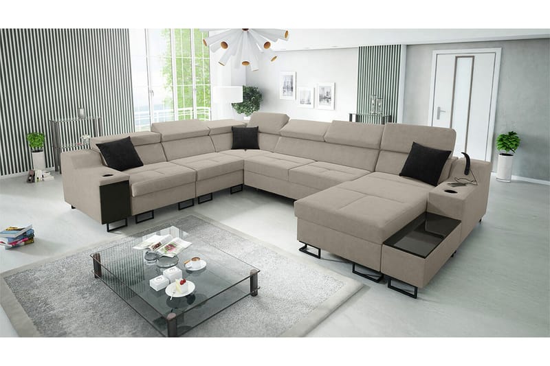 Galbally 5-sits Hörnsoffa Beige - Möbler - Soffa - Hörnsoffa