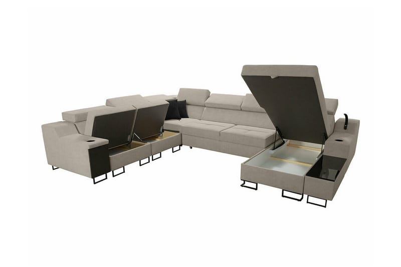 Galbally 5-sits Hörnsoffa Black - Möbler - Soffa - Hörnsoffa