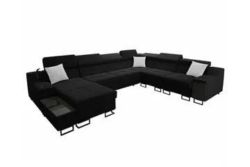 Galbally 5-sits Hörnsoffa Black - Möbler - Soffa - Bäddsoffa - Hörnbäddsoffa