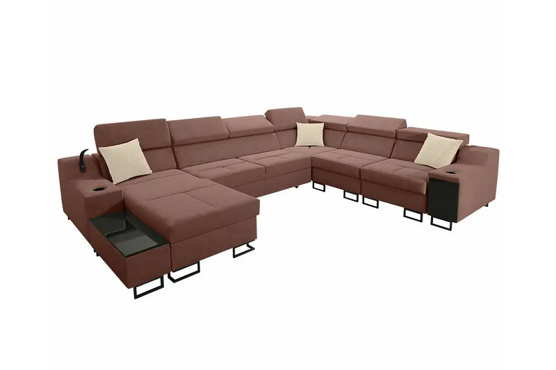 Galbally 5-sits Hörnsoffa NO_BRAND Brown, undefined