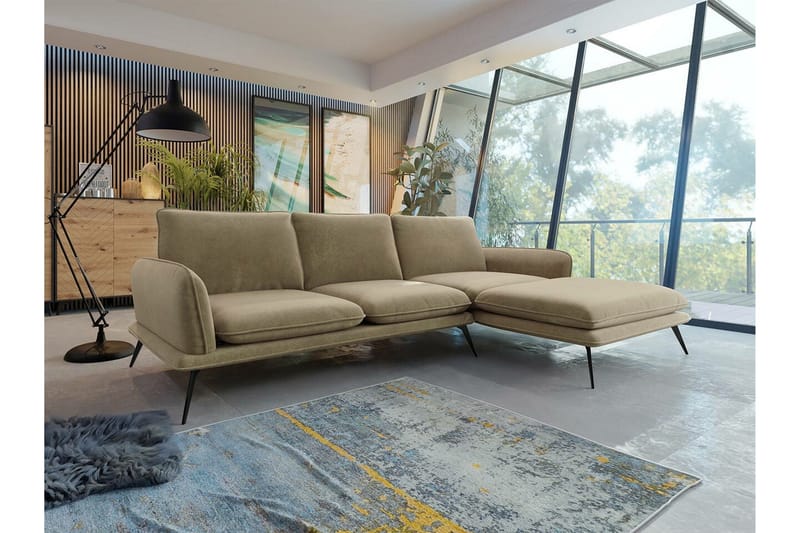 Graystone 3-sits Hörnsoffa Light Brown/Cream - Möbler - Soffa - Hörnsoffa