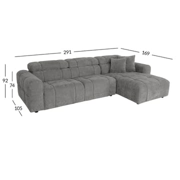 Hörnsoffa BELISMA Höger hörn - beige - Möbler - Soffa - Divansoffor & schäslongsoffa