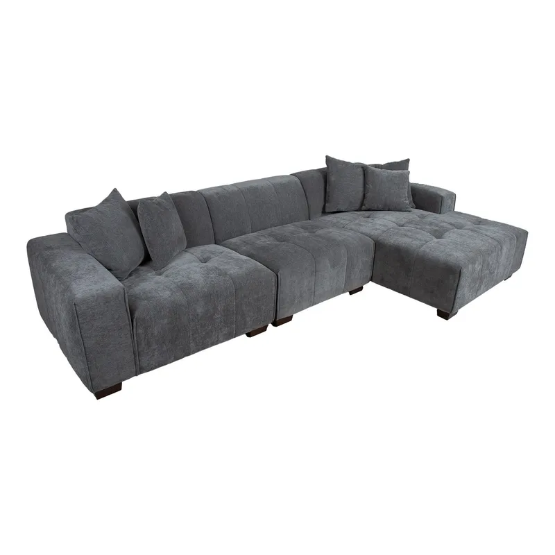 Hörnsoffa Hjelor Höger - Grå - Möbler - Soffa - Hörnsoffa - Hörnsoffa med divan