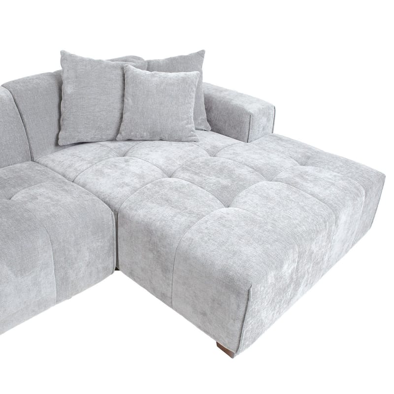 Hörnsoffa Hjelor Höger - Ljusgrå - Möbler - Soffa - Hörnsoffa - Hörnsoffa med divan
