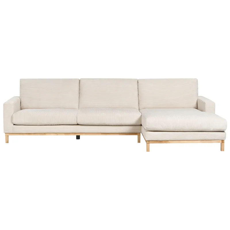 Hörnsoffa Siggard - Ljusbeige - Möbler - Soffa - Divansoffor & schäslongsoffa - 4 sits soffa med divan
