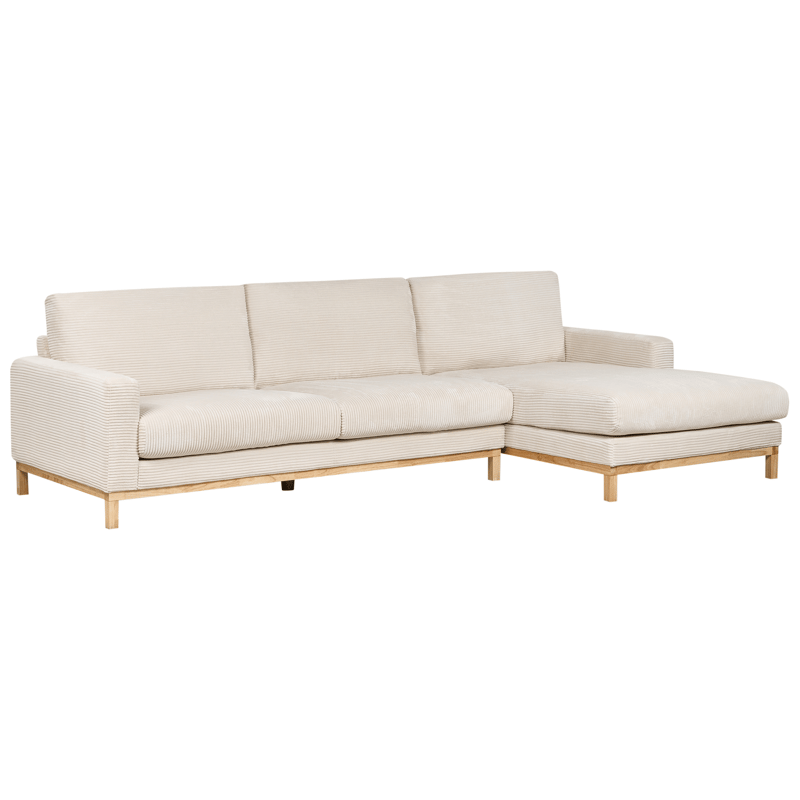 Hörnsoffa Siggard - Ljusbeige - Möbler - Soffa - Divansoffor & schäslongsoffa - 4 sits soffa med divan