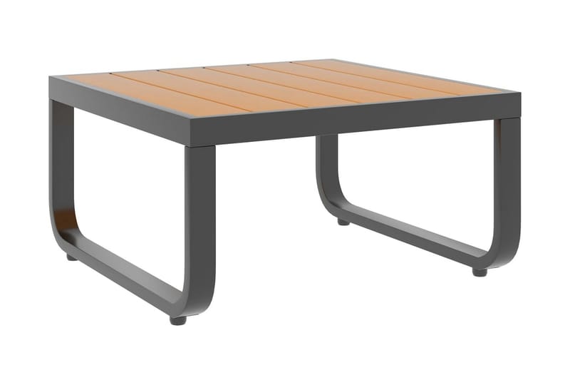 Hörnsoffa Utomhus set med dynor 5 delar aluminium och WPC - Grå - Utemöbler - Loungemöbler - Loungesoffa