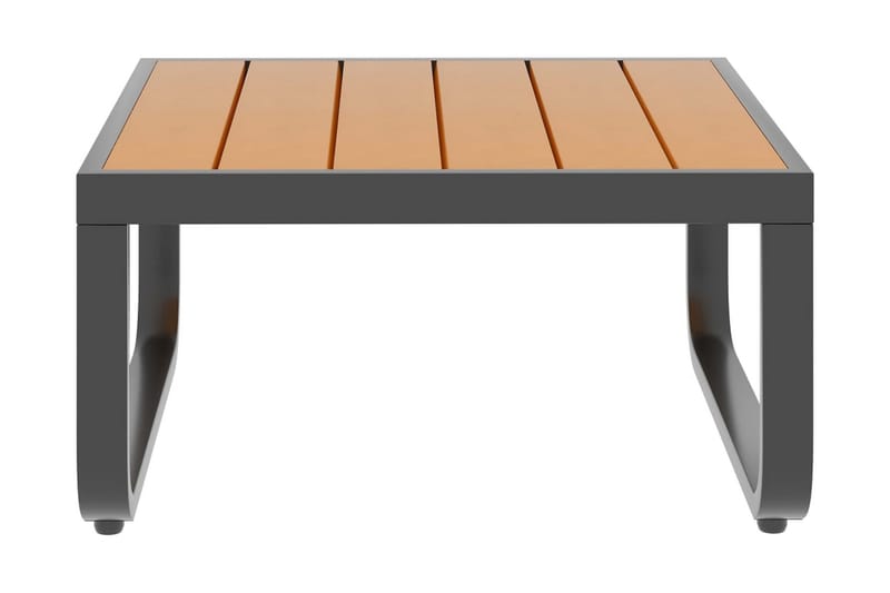 Hörnsoffa Utomhus set med dynor 5 delar aluminium och WPC - Grå - Utemöbler - Loungemöbler - Loungesoffa