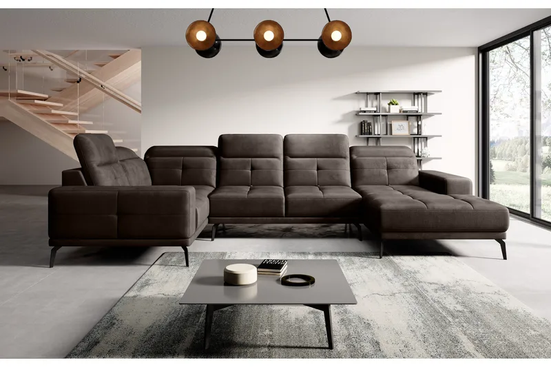 Hagglund Hörnsoffa m. Divan, Brun