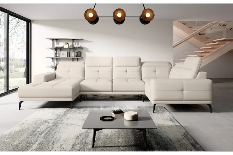 Hagglund Hörnsoffa m. Divan - Cremevit - Möbler - Soffa - Hörnsoffa - Hörnsoffa med divan