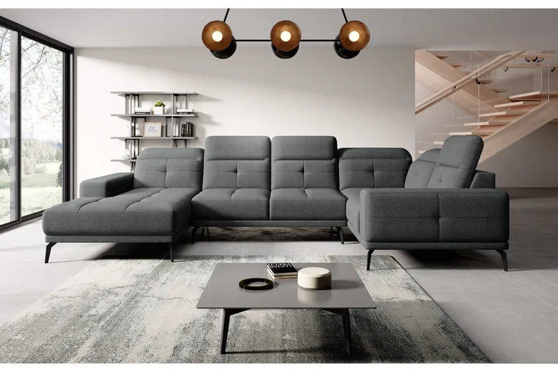 Hagglund Hörnsoffa m. Divan - Grå - Möbler - Soffa - Hörnsoffa - Hörnsoffa med divan