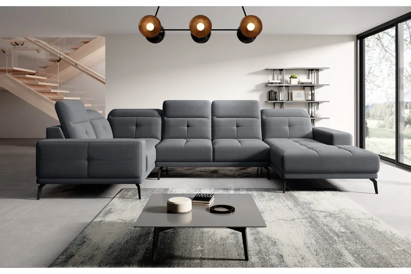 Hagglund Hörnsoffa m. Divan - Grå - Möbler - Soffa - Hörnsoffa - Hörnsoffa med divan