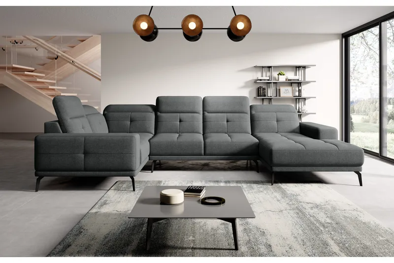 Hagglund Hörnsoffa m. Divan - Grå - Möbler - Soffa - Hörnsoffa - Hörnsoffa med divan