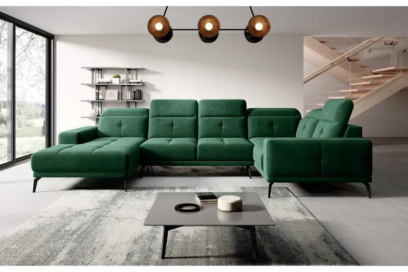 Hagglund Hörnsoffa m. Divan - Grön - Möbler - Soffa - Hörnsoffa - Hörnsoffa med divan