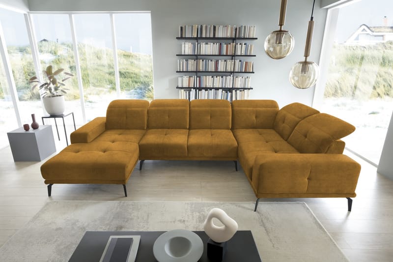 Hagglund Hörnsoffa m. Divan - Gul - Möbler - Soffa - Hörnsoffa - Hörnsoffa med divan