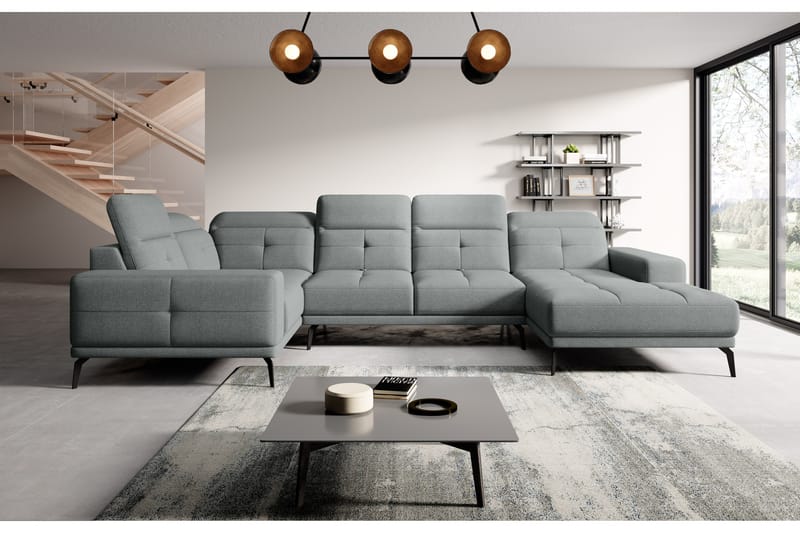 Hagglund Hörnsoffa m. Divan - Ljusgrå - Möbler - Soffa - Hörnsoffa - Hörnsoffa med divan