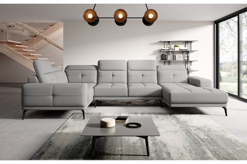 Hagglund Hörnsoffa m. Divan - Ljusgrå - Möbler - Soffa - Hörnsoffa - Hörnsoffa med divan