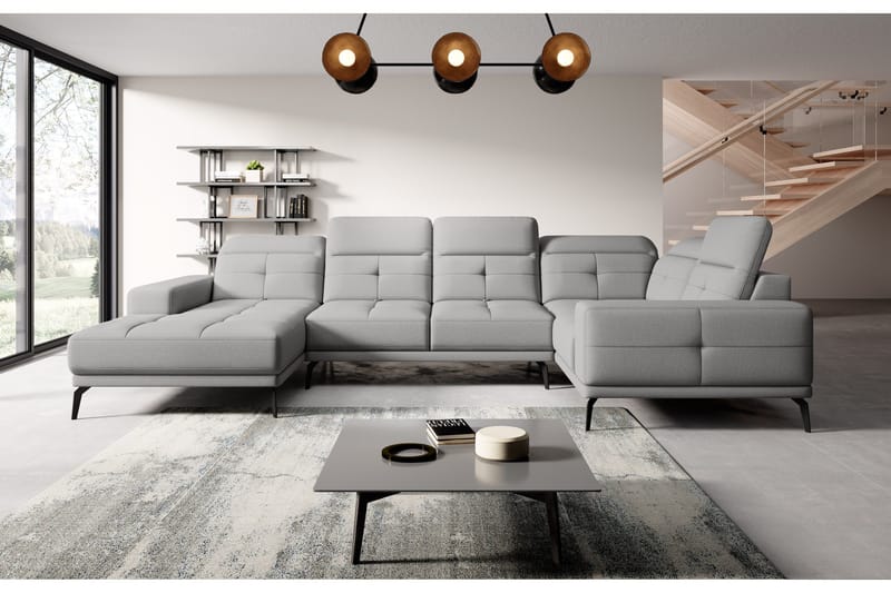 Hagglund Hörnsoffa m. Divan - Ljusgrå - Möbler - Soffa - Hörnsoffa - Hörnsoffa med divan