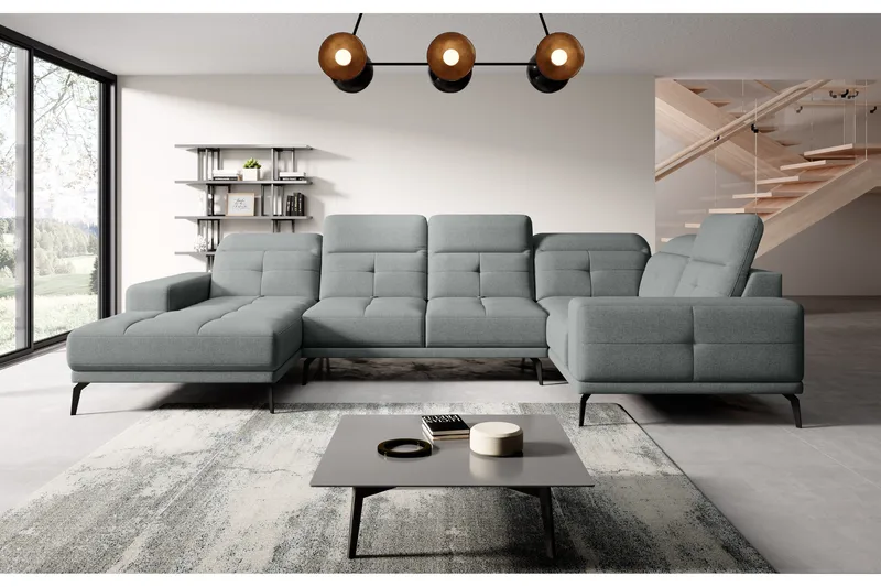 Hagglund Hörnsoffa m. Divan - Ljusgrå - Möbler - Soffa - Hörnsoffa - Hörnsoffa med divan