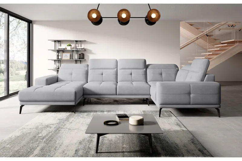 Hagglund Hörnsoffa m. Divan - Ljusgrå - Möbler - Soffa - Hörnsoffa - Hörnsoffa med divan