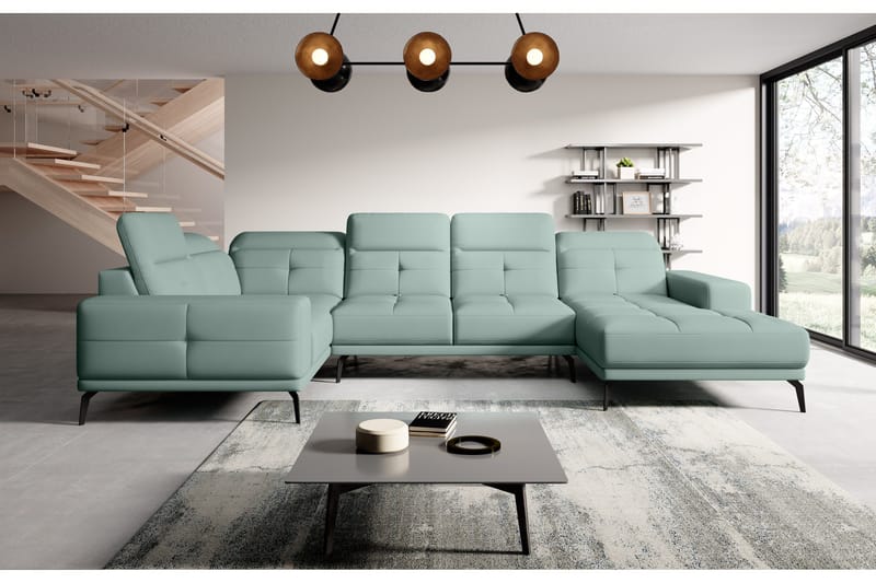 Hagglund Hörnsoffa m. Divan - Ljusgrön - Möbler - Soffa - Hörnsoffa - Hörnsoffa med divan