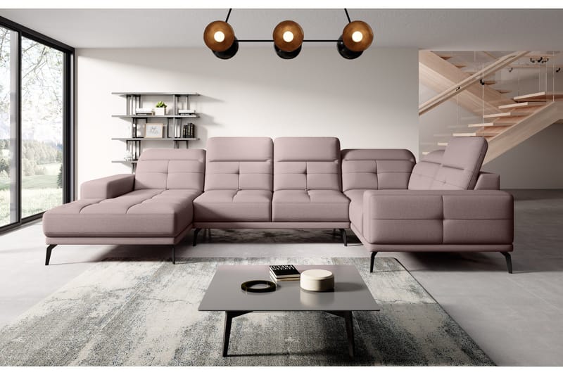 Hagglund Hörnsoffa m. Divan - Ljusrosa - Möbler - Soffa - Hörnsoffa - Hörnsoffa med divan