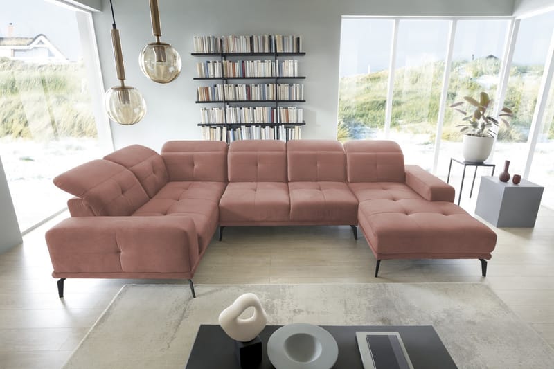 Hagglund Hörnsoffa m. Divan - Rosa - Möbler - Soffa - Hörnsoffa - Hörnsoffa med divan