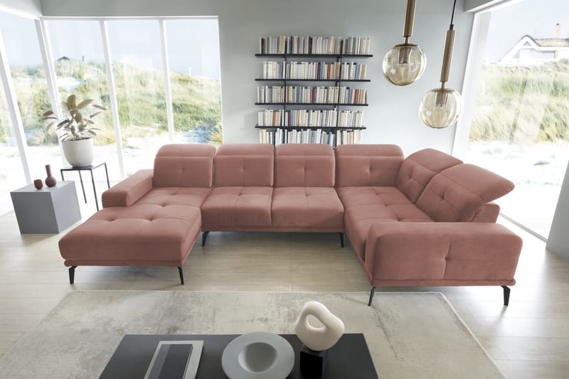 Hagglund Hörnsoffa m. Divan - Rosa - Möbler - Soffa - Hörnsoffa - Hörnsoffa med divan