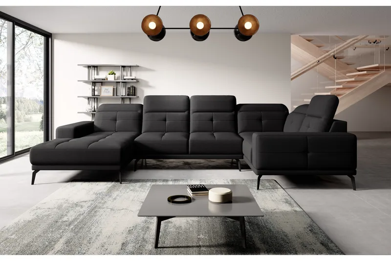 Hagglund Hörnsoffa m. Divan - Svart - Möbler - Soffa - Hörnsoffa - Hörnsoffa med divan