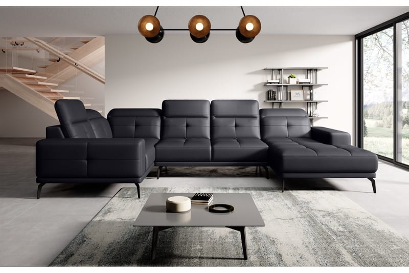 Hagglund Hörnsoffa m. Divan - Svart - Möbler - Soffa - Hörnsoffa - Hörnsoffa med divan