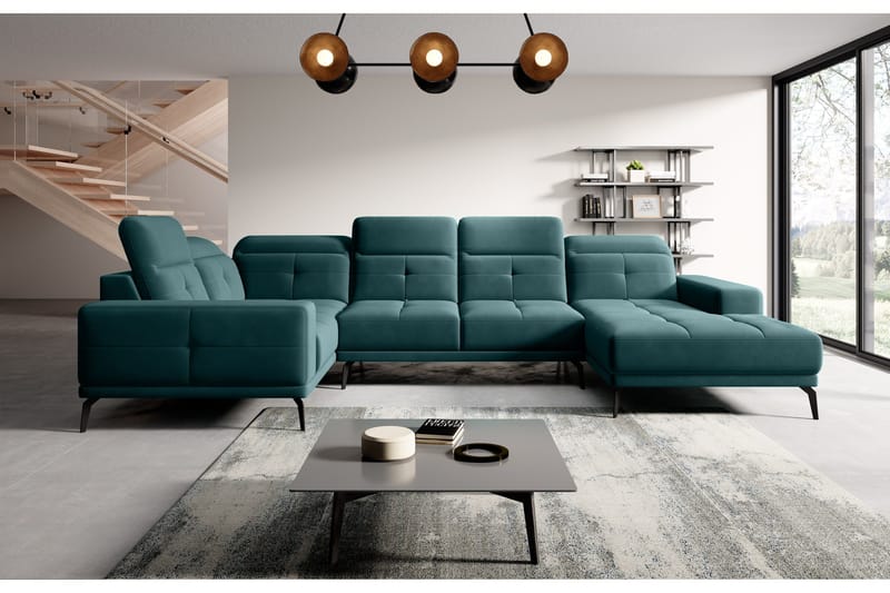 Hagglund Hörnsoffa m. Divan - Turkos - Möbler - Soffa - Hörnsoffa - Hörnsoffa med divan