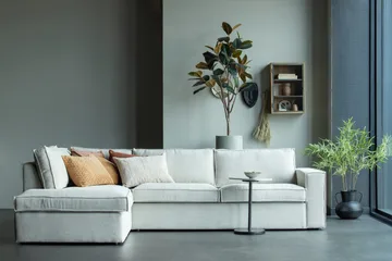Hearness 3-Sits Soffa med Schäslong Vänster - Natur - Möbler - Soffa - Divansoffor & schäslongsoffa - 3 sits soffa med divan