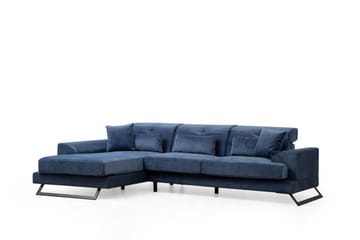 Jaraad Divansoffa 3-sits - Blå - Möbler - Soffa - Divansoffor & schäslongsoffa - 3 sits soffa med divan