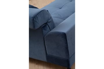 Jaraad Divansoffa 3-sits - Blå - Möbler - Soffa - Divansoffor & schäslongsoffa - 3 sits soffa med divan